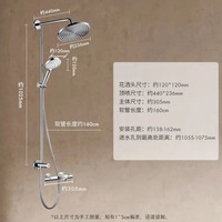 国家补贴、大件超省：汉斯格雅 双飞雨系列 240mm 高端淋浴花洒套装 分体式圆顶款 带下水龙头