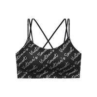 维密 维密果冻条软支撑内衣无痕字母肩带美背背心式细肩带薄款文胸女