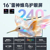 ThundeRobot/雷神 高性能显卡笔记本电脑 锐龙9 9850HX RTX5070 Ti 2560*1600 青色 240Hz 16GB