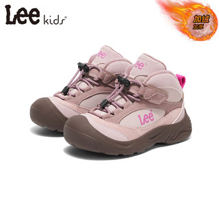  LEE KIDS 保暖 儿童运动鞋 粉色【加绒】 33 【内长21.1cm适合脚长20.1-20.6cm】
