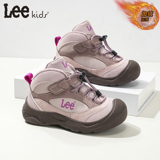  LEE KIDS 保暖 儿童运动鞋 粉色【加绒】 33 【内长21.1cm适合脚长20.1-20.6cm】