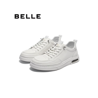 今日必买：百丽 牛皮革 百搭小白鞋一脚蹬 A1920AM5 多色款任选 ！