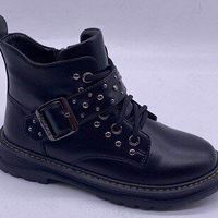 TARANISKIDS 水钻 女童小皮鞋 镜面/黑 35码