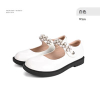 TARANISKIDS 水钻 女童小皮鞋 白//色 35码