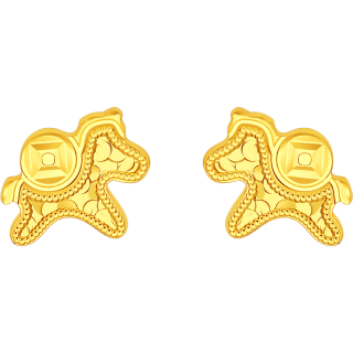 PLUS会员：周六福 S925银耳饰一对 金钱小马