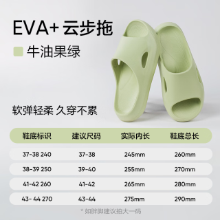 网易严选 EVA云步高弹防滑居家拖鞋不臭脚男女凉拖