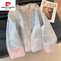  pierre cardin/皮尔·卡丹 宋锦印花盘扣 女士外套