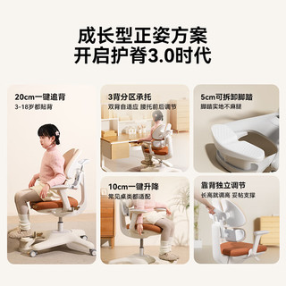  京东京造 三背分区 儿童学习椅 追背