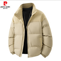 pierre cardin/皮尔·卡丹 美式复古撞色 棉服 卡其色 S