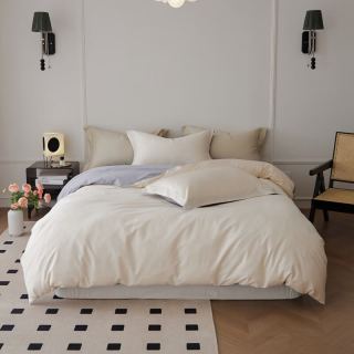 AIDLI 100支全棉贡缎新疆长绒棉双拼四件套 200*230cm