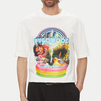 HUGO BOSS 男士短袖T恤 宽松印花时尚潮流纯棉半袖