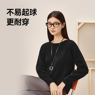  京东京造 羊绒 女士羊毛衫 黑色 L