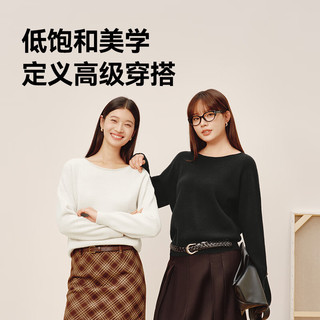  京东京造 羊绒 女士羊毛衫 黑色 L