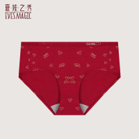 夏娃之秀 宽松爱心舒适内裤 本命年红色