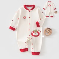 婧麒 婴儿纯棉长袖连体衣