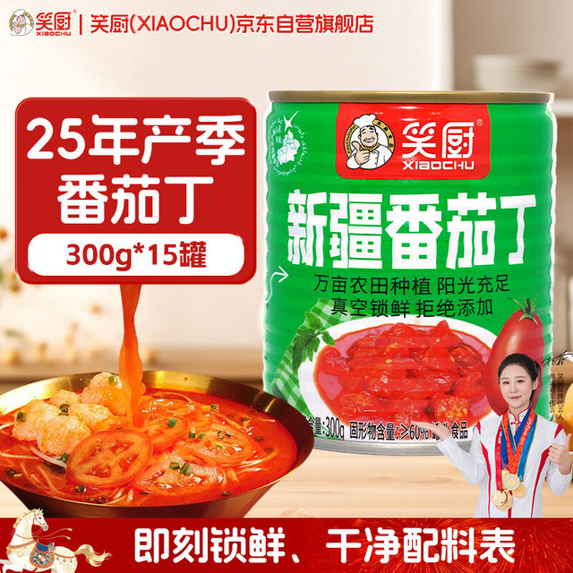 笑厨 新疆番茄丁 300g*15罐
