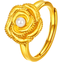  LUKFOOK JEWELLERY/六福珠宝 手工拉丝光影 黄金戒指