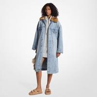 限尺码：MICHAEL KORS 女士毛领翻领长袖短外套