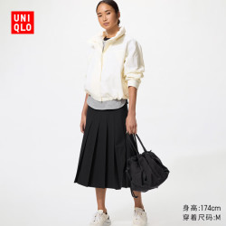 优衣库 宽褶 女士半身裙
