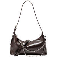  BeLLE/百丽 褶皱油蜡皮 女士斜挎包