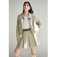 独束 大码女装简约休闲时尚套装女春新款外套半身裙气质MIU套装穿搭