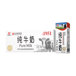 辉山 纯牛奶250ml*24盒 3.1g乳蛋白 100mg钙 全新升级 营养牛奶