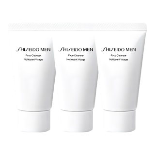 临期品：资生堂 新男士洁面膏30ml*3净彻油光水感洁净