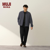 無印良品 MUJI 男式 法兰绒 拉链 衬衫式夹克 男士外套 25年冬季男装