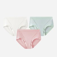 松山棉店 5A抑菌 女士内裤 莫代尔组合四(浅绿+豆沙+白色) M