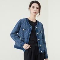  DEBRAND 法式通勤 女士牛仔短外套