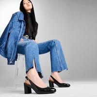 naturalizer 春秋外穿透气圆头一字扣带高跟外穿凉鞋女SOPHIE