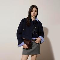 欧时力 法式小香风 女士羊毛双面呢外套