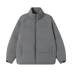 京东京造 短款连帽羽绒服 鸭绒保暖 石墨灰 2XL