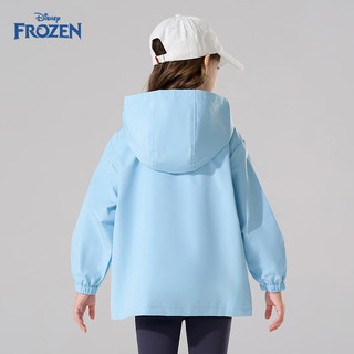  Disney/迪士尼 宽松连帽 女童冲锋衣 蓝色 三防面料 110 【身高约105-110cm体重28-40斤】