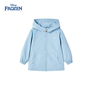  Disney/迪士尼 宽松连帽 女童冲锋衣 蓝色 三防面料 110 【身高约105-110cm体重28-40斤】