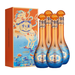 洋河 梦之蓝 金马奔腾 马年生肖酒 52度 550ml*4 白酒 中秋送礼