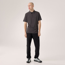 ARC'TERYX 轻量 男士运动短袖POLO衫 BLACK HEATHER/黑灰色 S