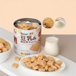 万宝路 真丝豆乳味道威化饼干网红零食解馋年货桶装350克