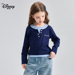  Disney/迪士尼 拼色时尚 女童长袖T恤