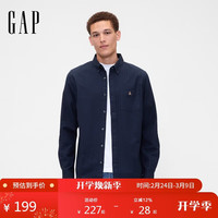 Gap 男士小熊刺绣长袖衬衫 799592