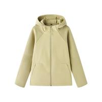 茵曼 户外保暖软壳衣2026年春季新款宽松针织拼接运动夹克外套女