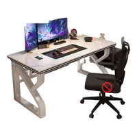  中光 双层加固 电脑桌 白架+雪山白【特厚超稳26MM】