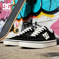 88VIP：DC SHOES DCSHOES CANVAS 春季新款男鞋经典黑色帆布鞋耐磨板鞋透气休闲鞋
