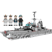  SEMBO BLOCK/森宝积木 4合1 儿童积木玩具 956型驱逐舰 直升飞机 战斗机