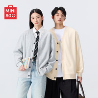 名创优品 青少年情侣装加绒开衫卫衣