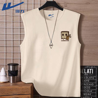 回力 运动背心男款纯棉夏季外穿宽松坎肩美式潮牌痞帅男无袖t恤夏
