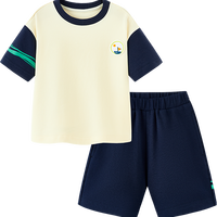  mini balabala/迷你巴拉巴拉 弹力舒适 儿童短袖短裤套装