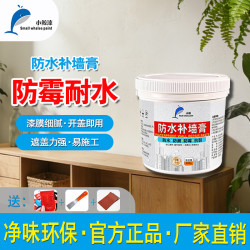 小鲸 防水补墙膏墙面修补翻新环保净味防霉反碱脱落掉皮墙体修复腻子膏 600g 白色