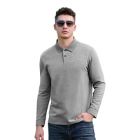  Jeep/吉普 100%纯棉 男士长袖翻领T恤