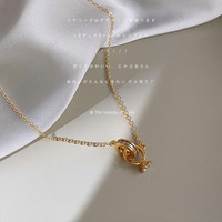 花饰庄园 微镶锆石电镀14K日常通勤款感项链锁骨链气质时尚饰品女 3631锁骨链